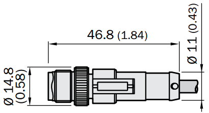 Кабель STL-1204-G02MC, для підключення датчика