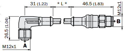 Кабель-переходник DSL-1204-B0M6N, для подключения датчика