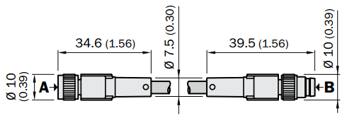 Кабель-переходник DSL-0803-G0M3C, для подключения датчика