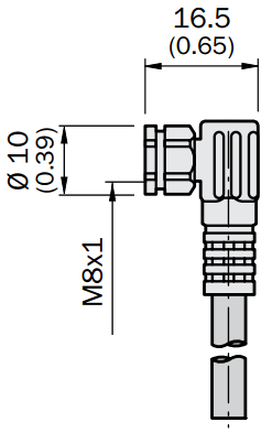 Кабель DOL-0804-W02MN, для підключення датчика