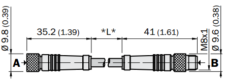 Кабель-переходник DSL-0804-G0M6, для подключения датчика
