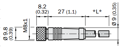 Кабель DOL-0803-G15M, для підключення датчика