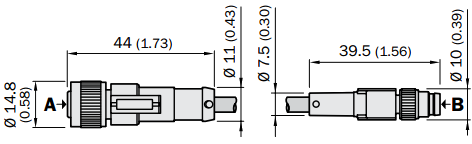 Кабель-переходник DSL-2804-G0M6C, для подключения датчика