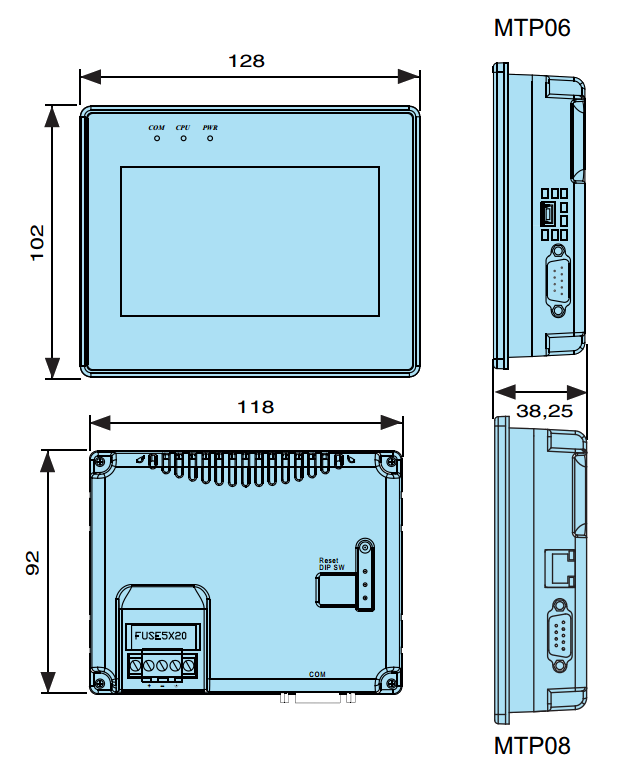 Програмована сенсорна панель MTP6/50 RD, для реле