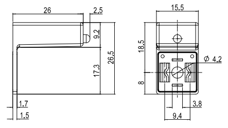 Адаптер сигнальний A01C4H, для клапанного роз'єм мікро DIN43560