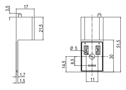 Адаптер сигнальний A05C4H, для клапанного роз'єму DIN43560