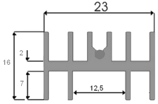 Радиатор TO220 DY-CQ/2,5, охлаждения электроники