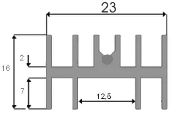 Радиатор TO220 DY-CQ/2, охлаждения электроники