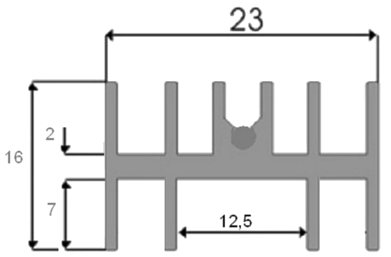 Радіатор TO220 DY-CQ/3, охолодження електроніки