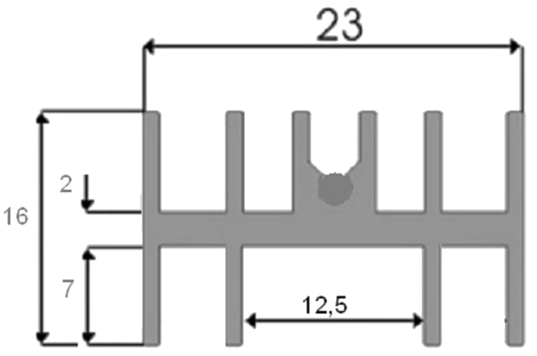Радиатор TO220 DY-CQ/4, охлаждения электроники