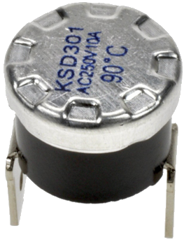 Термостат KSD301A-090v, биметаллический