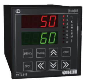 Контролер температури УКТ38-В, 8-канальний з сигналізацією і бар'єром іскрозахисту