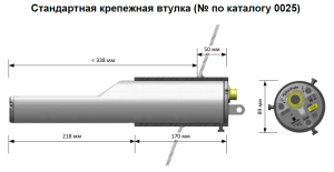 Стандартна кріпильна втулка 0025, для датчиків вологості Hydro-Probe і Hydro-Probe XT