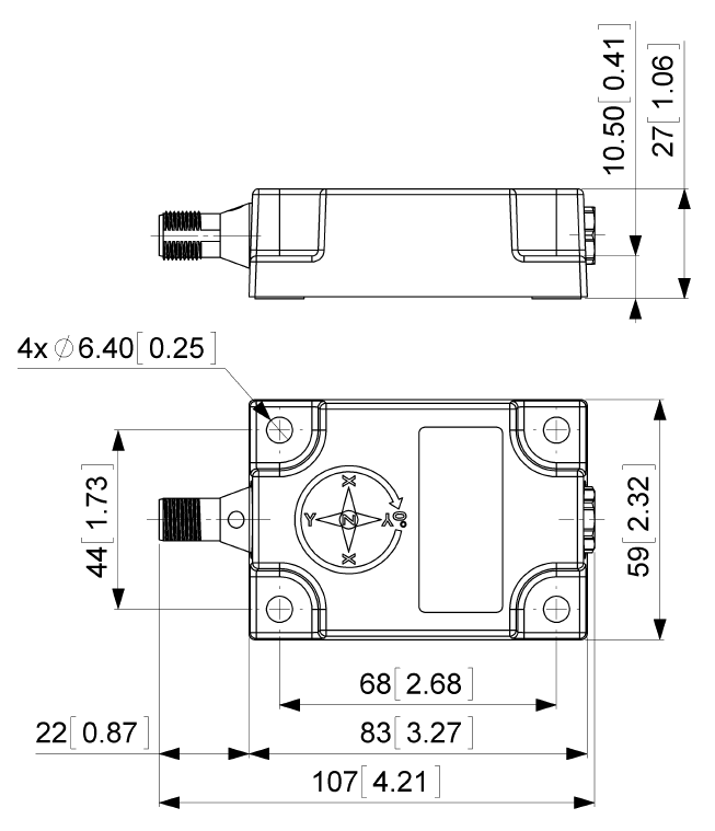 Датчик угла наклона (инклинометр) ACS-080-2-C901-HK2-PM, двухосный