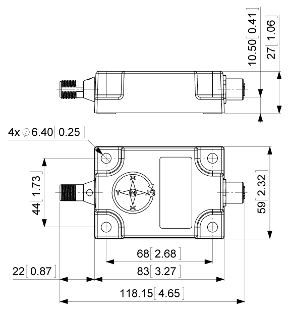 Датчик кута нахилу (інклінометр) ACS-360-1-CA01-VK2-PN, одновісний
