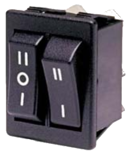 Переключатель клавишный сдвоенный T1520A/T1510AL, без индикации