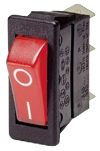 Переключатель клавишный стандартный C5503AL, одна кнопка с индикацией