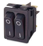 Клавишный переключатель C6000A/C6000AL, брызгозащищенный, сдвоенный без индикации