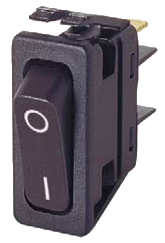 Переключатель клавишный брызгозащищенный H6001AL, одинарный без индикации