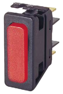 Переключатель-индикатор клавишный брызгозащищенный H6030AL, одинарный