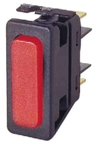 Переключатель-индикатор клавишный брызгозащищенный H6030AL, одинарный