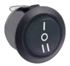 Клавішний минипереключатель R13 112D AAA, в круглому корпусі, без індикації