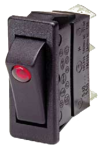 Переключатель клавишный стандартный T5508PB, одна кнопка с индикаторным окошком