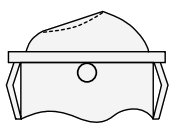 Клавишныйпереключатель U1551RT, одна круглая клавиша с индикацией
