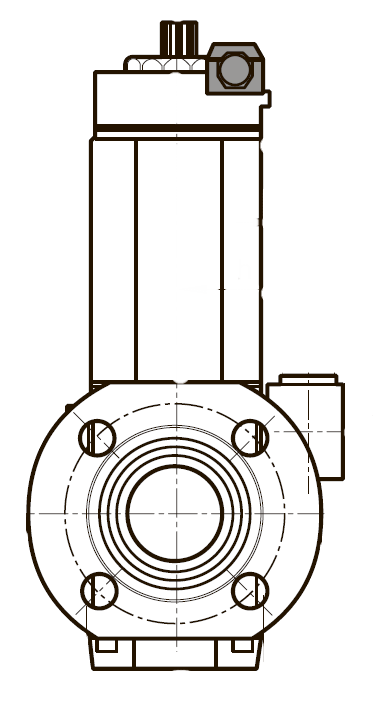 Газовий магнітний клапан DMV-D 5065/11 пальників, з фланцевим виконанням відповідно до EN 161