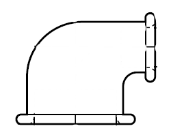 Куточок-перехідник А1 ЕN 10242 № 90 пальників, для газової арматури