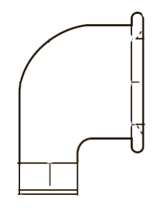 Куточок зовнішнє різьблення-перехідник, внутрішня різьба А4 ЕN 10242 № 92 пальників, для газової арматури