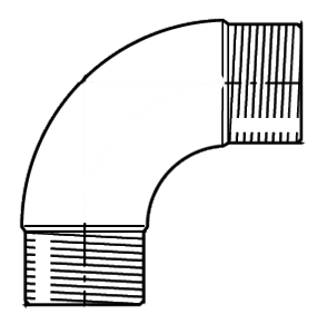 Куточок, зовнішня різьба DIN2950 № 94 пальників, для газової арматури