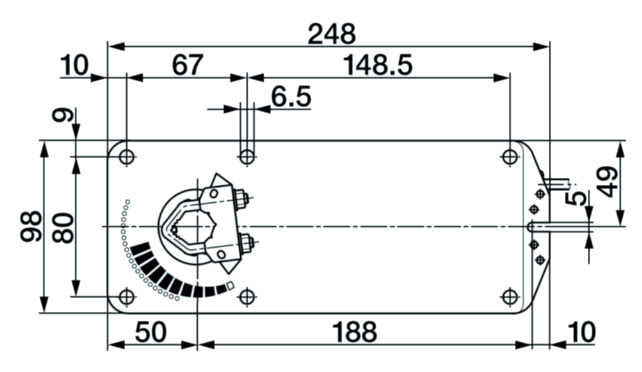 Електропривод NESM24.2-10S, з поворотною пружиною для повітряних заслінок