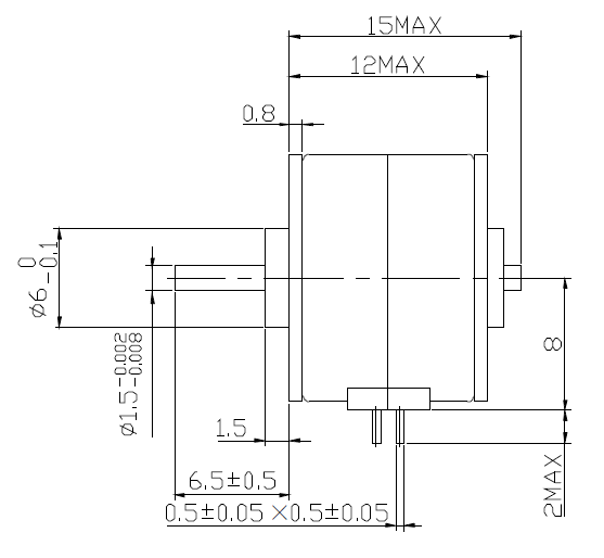 Кроковий електродвигун 15PM12-0244A, з постійними магнітами