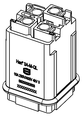Контактная вставка Han 3A-QL 0,5 -2,5 mm², узкое исполнение