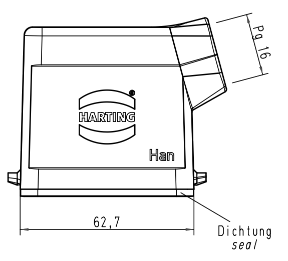 Кабельный кожух Han 10A-gs-Pg16, для промышленного применения