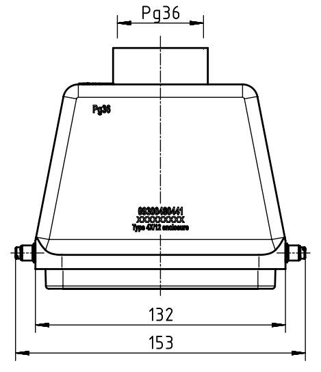 Кабельный кожух Han B-HС 2 Pegs Pg 36, для промышленого применения