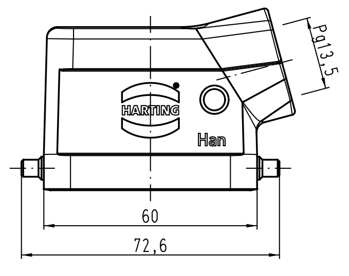 Кабельний кожух Han 6M-gs-13,5,для застосування в жорстких умовах навколишнього середовища