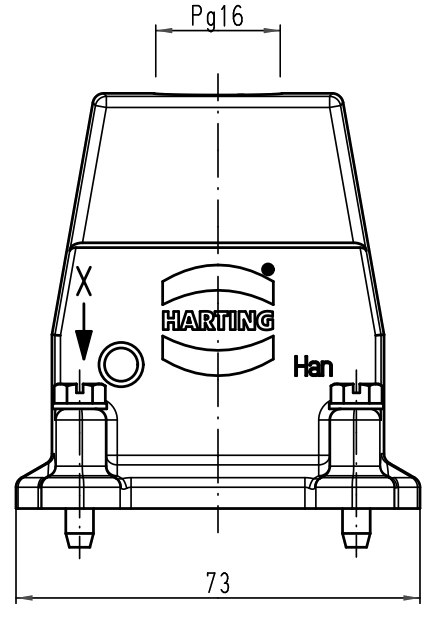 Кабельный кожух Han EMC 6-Pg16,для применения в системах с повышенными требованиями по ЭМС
