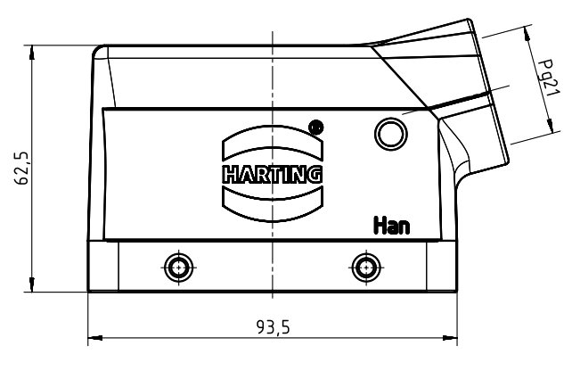 Кабельний кожух Han EMC/B 16-Pg21,для застосування в системах з підвищеними вимогами щодо ЕМС