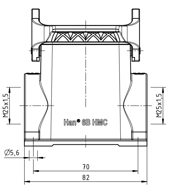 Блочний кожух Han 6B-HMC-HSM2-SL-M25, для великої кількості циклів зчленування