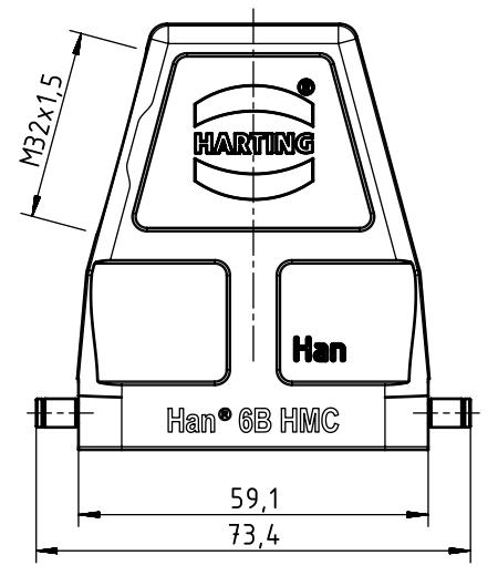 Кабельний кожух Han 6B-HMC-R-M32, для великої кількості циклів зчленування