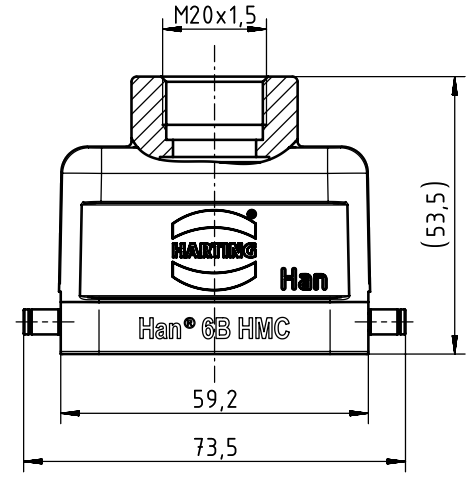 Кабельный кожух Han 6B-HMC-HTE-R-M20,  для большого количества циклов сочленения