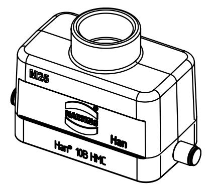 Кабельний кожух Han 10B-HMC-gg-R-M25, для великої кількості циклів зчленування