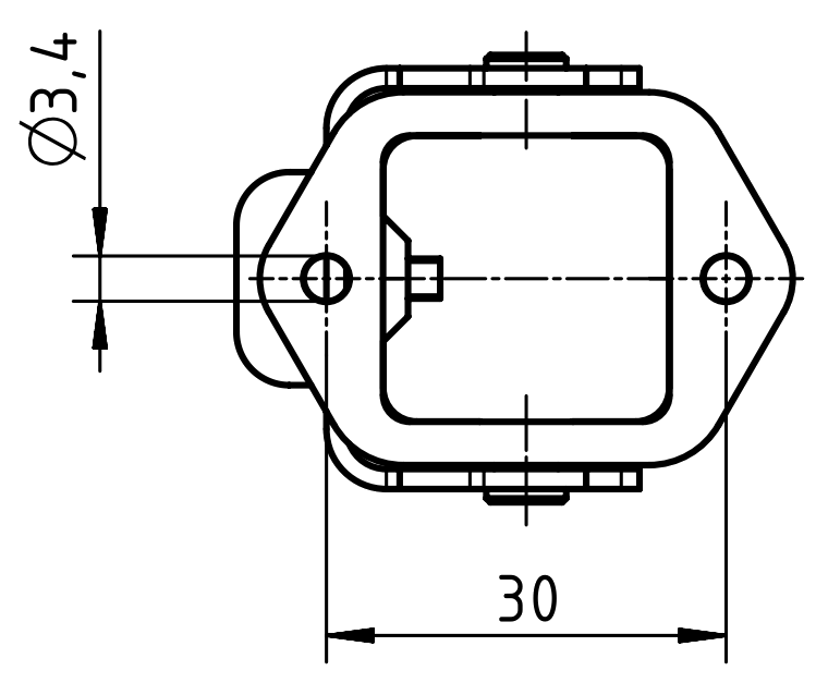 Блочный кожух Han-INOX 3A-bulkhead, для применения в жестких условиях вне помещений
