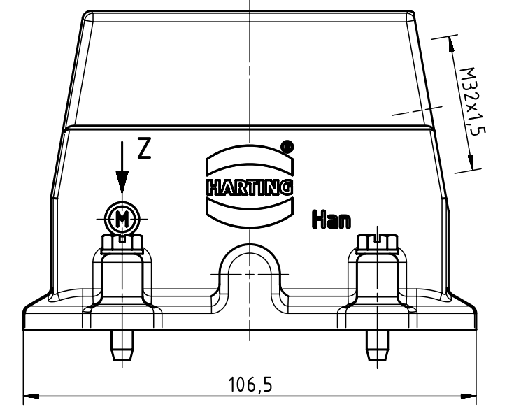 Кабельний кожух Han EMC40-M32,для застосування в системах з підвищеними вимогами щодо ЕМС