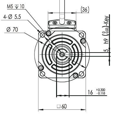 Серводвигатель SM0602FE2-KCF-NNV, AC/DC
