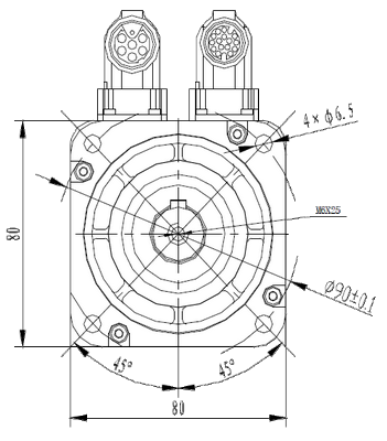 Серводвигун SMH80-753028ENL, змінного струму