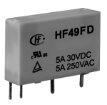 Реле электромагнитное HF49FD-005-1H11F, миниатюрное