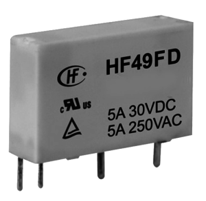 Реле электромагнитное HF49FD-005-1H11F, миниатюрное